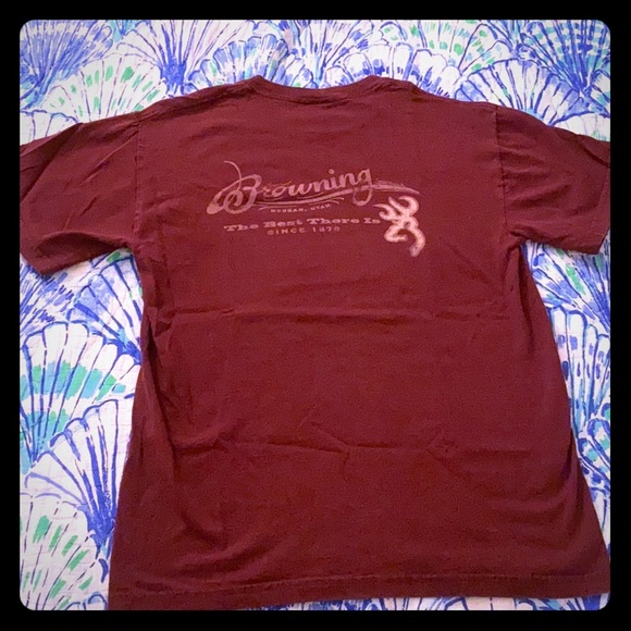 LAST CALL EXPIRES 11/20 red clay maroon garnet browning shirt - Picture 1 of 4